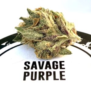 savage purple bud on culta container top label