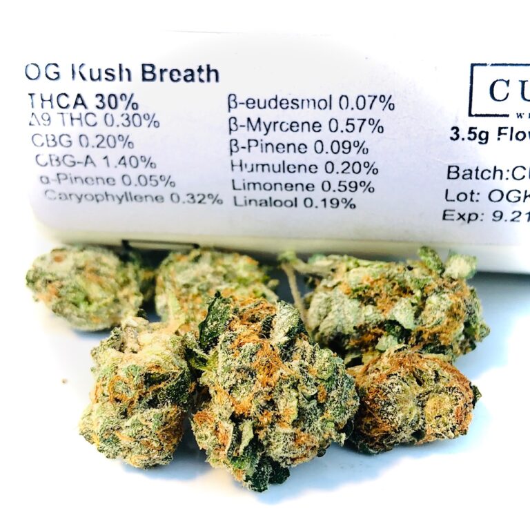 ogkb curio potency label and buds