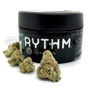 another view of cactus og buds curling around rythm dram behind